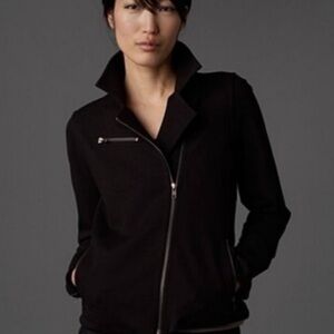 Eileen Fisher cotton knit moto style jacket
